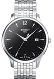 Tissot T Classic Tradition Black Dial Silver Steel Strap Watch For Men - T063.610.11.057.00 Buy Now By Tissot
