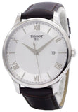 Tissot T Classic Tradition Silver Dial Brown Leather Strap Watch For Men - T063.610.16.038.00 Buy Now By Tissot