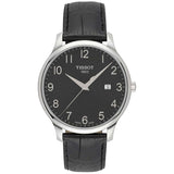 Tissot T Classic Tradition Black Dial Black Leather Strap Watch For Men - T063.610.16.052.00 Buy Now By Tissot