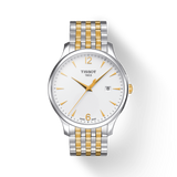 Tissot T Classic Tradition White Dial Two Tone Mesh Bracelet Watch For Men - T063.610.22.037.00 Buy Now By Tissot