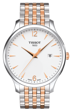 Tissot T Classic Tradition White Dial Two Tone Mesh Bracelet Watch For Men - T063.610.22.037.01 Buy Now By Tissot