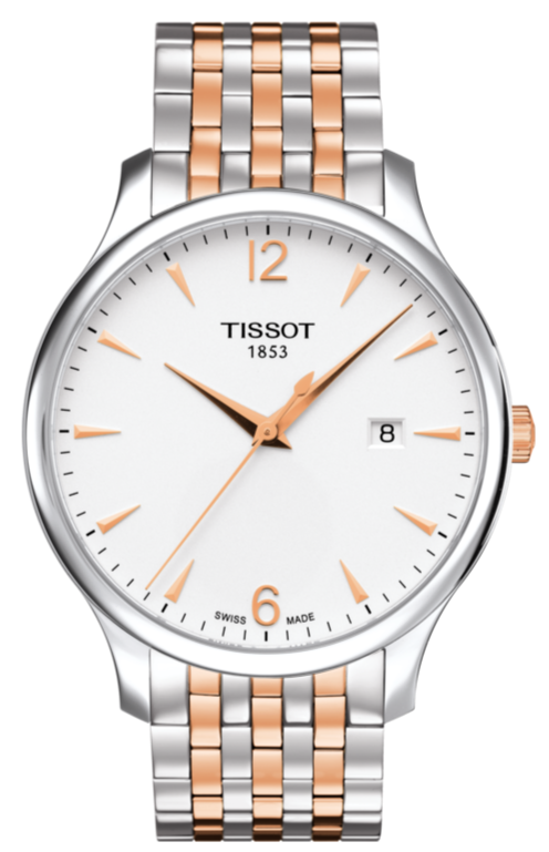 Tissot T Classic Tradition White Dial Two Tone Mesh Bracelet Watch For Men - T063.610.22.037.01 Buy Now By Tissot