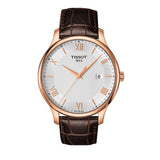 Tissot T Classic Tradition Silver Dial Brown Leather Strap Watch For Men - T063.610.36.038.00 Buy Now By Tissot