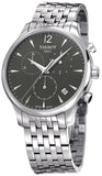 Tissot T Classic Tradition Chronograph Black Dial Silver Steel Strap Watch For Men - T063.617.11.067.00 Buy Now By Tissot