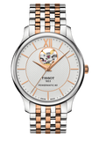 Tissot Tradition Powermatic 80 Open Heart Silver Dial Two Tone Steel Strap Watch For Men - T063.907.22.038.01 Buy Now By Tissot