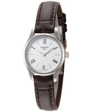 Tissot Tradition 5.5 Lady Silver Dial Brown Leather Strap Watch for Women - T063.009.16.018.00 Buy Now By Tissot