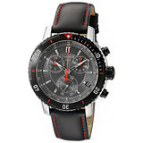 Tissot T Sport PRS 200 Chronograph Grey Dial Black Leather Strap Watch For Men - T067.417.26.051.00 Buy Now By Tissot