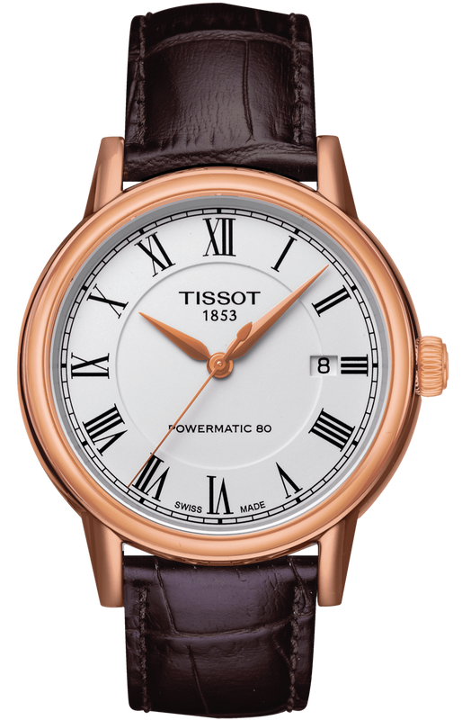 Tissot T Classic Carson Powermatic 80 White Dial Brown Leather Strap Watch for Men - T085.407.36.013.00 Buy Now By Tissot