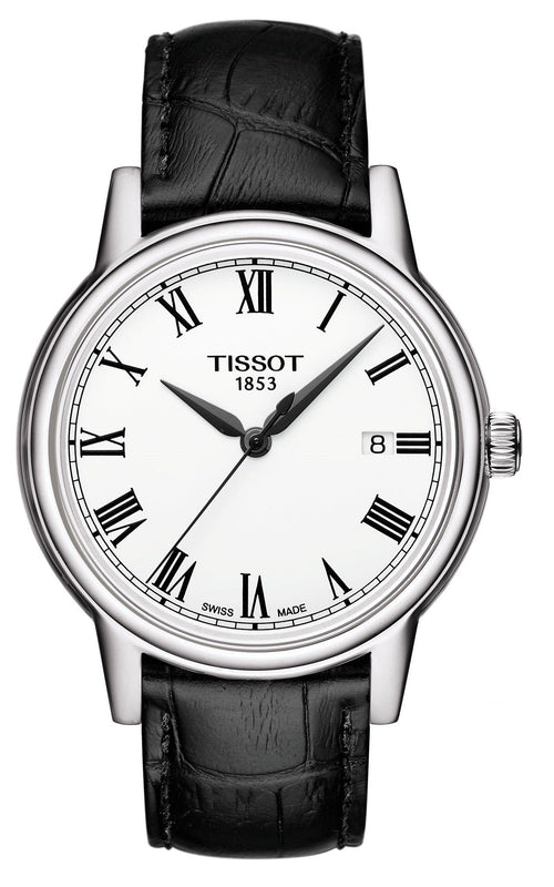Tissot T Classic Carson White Dial Black Leather Strap Watch for Men - T085.410.16.013.00 Buy Now By Tissot