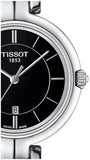 Tissot T Lady Flamingo Black Dial Black Leather Strap Watch For Women - T094.210.16.051.00 Buy Now By Tissot