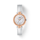 Tissot T Lady Flamingo Mother of Pearl White Dial White Leather Strap Watch For Women - T094.210.26.111.01 Buy Now By Tissot