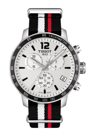 Tissot Quickster Chronograph NBA Toronto Raptors White Dial Two Tone NATO Strap Watch for Men - T095.417.17.037.16 Buy Now By Tissot