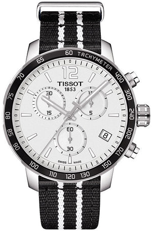 Tissot Quickster Chronograph NBA San Antonio Spurs Edition White Dial Two Tone NATO Strap Watch for Men - T095.417.17.037.07 Buy Now By Tissot
