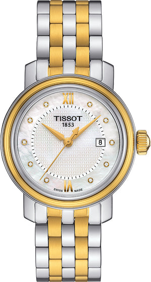 Tissot T Classic Bridgeport Automatic Mother of Pearl Dial Two Tone Steel Strap Watch for Women - T097.410.22.116.00 Buy Now By Tissot
