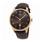 Tissot Chemin Des Tourelles Powermatic 80 Lady Brown Dial Brown Leather Strap Watch For Women - T099.207.36.447.00 Buy Now By Tissot