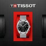 Tissot PR 100 Chronograph Black Dial Silver Mesh Bracelet Watch For Men - T101.417.11.051.01 Buy Now By Tissot