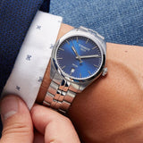 Tissot Gentleman Blue Dial Silver Steel Strap Watch For Men - T127.410.11.041.00 Buy Now By Tissot