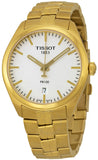 Tissot T Classic PR 100 Quartz White Dial Gold Steel Strap Watch for Men - T101.410.33.031.00 Buy Now By Tissot