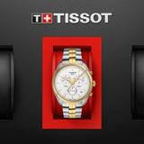 Tissot T Sport PR 100 Chronograph White Dial Two Tone Steel Strap Watch For Men - T101.417.22.031.00 Buy Now By Tissot