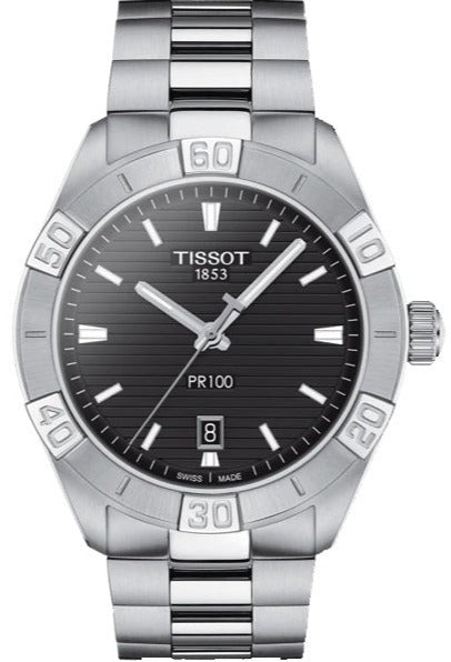 Tissot PR 100 Sport Quartz Black Dial Silver Steel Strap Watch For Men - T101.610.11.051.00 Buy Now By Tissot