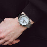 Tissot PR 100 Sport Chic Chronograph Diamonds Mother of Pearl Dial Silver Steel Strap Watch for Women - T101.917.11.116.00 Buy Now By Tissot