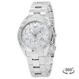 Tissot PR 100 Sport Chic Chronograph Diamonds Mother of Pearl Dial Silver Steel Strap Watch for Women - T101.917.11.116.00 Buy Now By Tissot