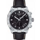 Tissot PR 100 Sport Quartz Chronograph Black Dial Black Leather Strap Watch For Men - T101.617.16.051.00 Buy Now By Tissot