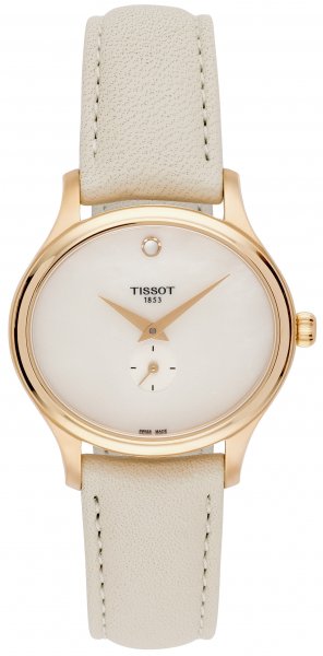 Tissot T Lady Bella Ora Mother of Pearl Dial Cream Leather Strap Watch for Women - T103.310.36.111.00 Buy Now By Tissot