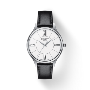 Tissot Bella Ora Round White Dial Black Leather Strap Watch For Women - T103.210.16.018.00 Buy Now By Tissot