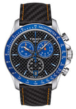 Tissot V8 Alpine Carbon Chronograph Black Dial Black Leather Strap Watch For Men - T106.417.16.201.00 Buy Now By Tissot