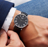 Tissot T Classic Dream Black Dial Black Leather Strap Watch for Men - T122.410.16.053.00 Buy Now By Tissot