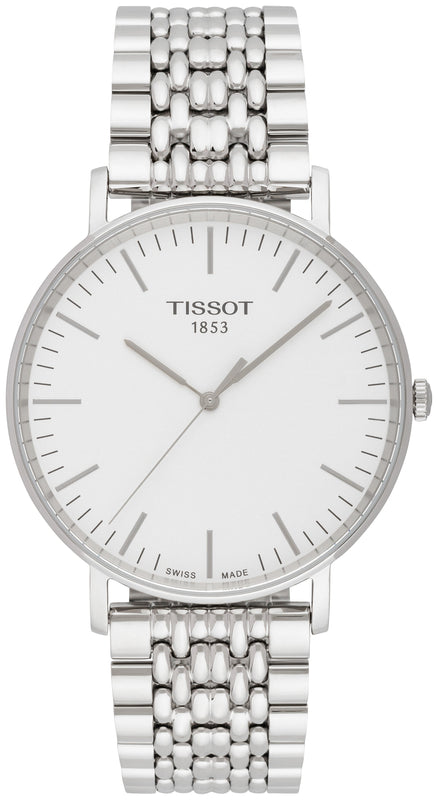 Tissot T Classic Everytime Large White Dial Silver Steel Strap Watch for Men - T109.610.11.031.00 Buy Now By Tissot