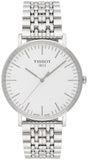 Tissot T Classic Everytime Large White Dial Silver Steel Strap Watch for Men - T109.610.11.031.00