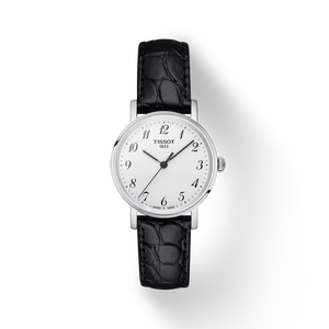 Tissot Everytime Small White Dial Black Leather Strap Watch For Women - T109.210.16.032.00 Buy Now By Tissot