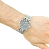 Tissot T Classic Everytime Quartz Black Dial Silver Steel Strap Watch for Men - T109.410.11.072.00