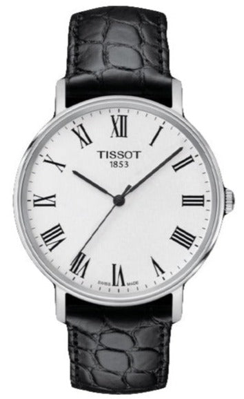 Tissot Everytime Medium White Dial Black Leather Strap Watch For Men - T109.410.16.033.01 Buy Now By Tissot