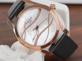 Tissot T Wave Diamond Mother of Pearl Dial Black Leather Strap Watch For Women - T112.210.36.111.00 Buy Now By Tissot