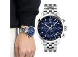 Tissot PRC 200 Chronograph Quartz Blue Dial Silver Steel Strap Watch For Men - T114.417.11.047.00 Buy Now By Tissot