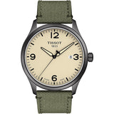 Tissot T Sport Chrono XL Beige Dial Khakhi Green Nylon Strap Watch for Men - T116.617.33.267.00 Buy Now By Tissot