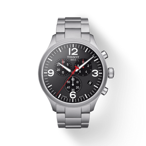 Tissot Chrono XL Black Dial Silver Steel Strap Watch For Men - T116.617.11.057.00 Buy Now By Tissot