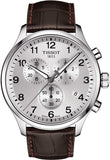 Tissot Chrono XL Silver Dial Brown Leather Strap Watch For Men - T116.617.16.037.00 Buy Now By Tissot