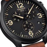 Tissot T Sport Chrono XL Black Dial Brown Leather Strap Watch For Men - T116.617.36.057.00 Buy Now By Tissot