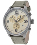 Tissot T Sport Chrono XL Beige Dial Green Nylon Strap Watch for Men - T116.617.37.267.00 Buy Now By Tissot
