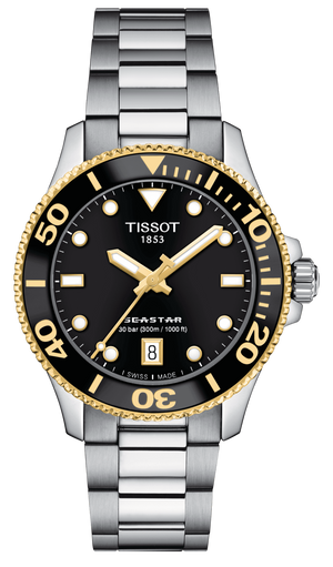 Tissot Seastar 1000 Black Dial Silver Steel Strap Watch For Men - T120.210.127.051.00 Buy Now By Tissot