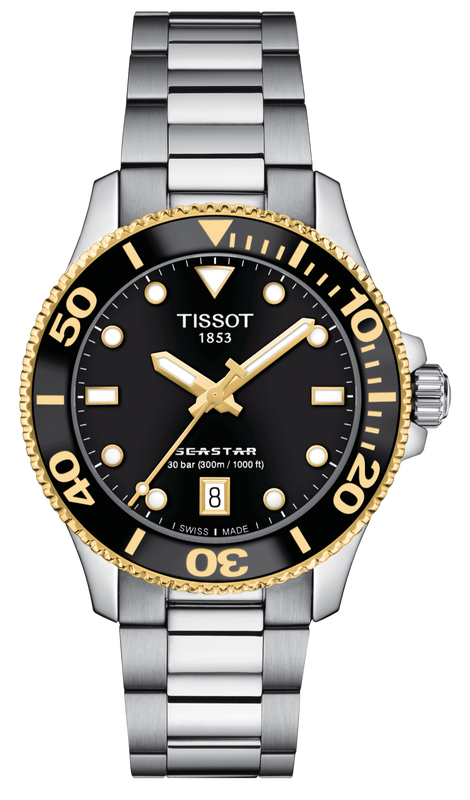 Tissot Seastar 1000 Black Dial Silver Steel Strap Watch For Men - T120.210.127.051.00 Buy Now By Tissot