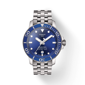 Tissot Seastar 1000 Powermatic 80 Blue Dial Silver Steel Strap Watch For Men - T120.407.11.041.00 Buy Now By Tissot