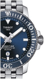 Tissot T Sport Seastar 1000 Powermatic Silicium Blue Dial Silver Steel Strap Watch For Men - T120.407.11.041.01 Buy Now By Tissot