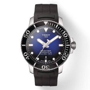 Tissot Seastar 1000 Powermatic 80 Blue Dial Black Rubber Strap Watch For Men - T120.407.17.041.00 Buy Now By Tissot