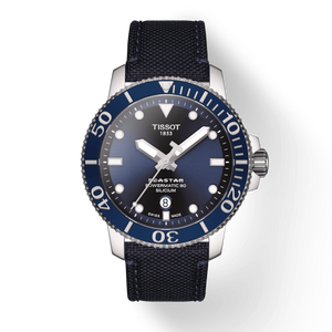 Tissot Seastar 1000 Powermatic 80 Silicium Blue Dial Blue Nylon Strap Watch For Men - T120.407.17.041.01 Buy Now By Tissot