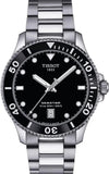 Tissot Seastar 1000 Black Dial Silver Steel Strap Watch For Men - T120.410.11.051.00